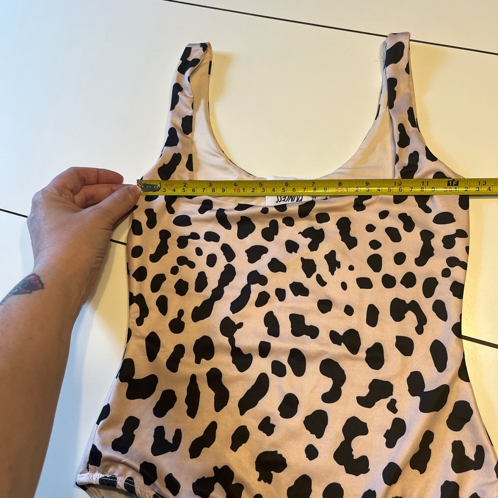 Princess Polly size 4 black tan animal print tank bodysuit - Picture 7 of 9